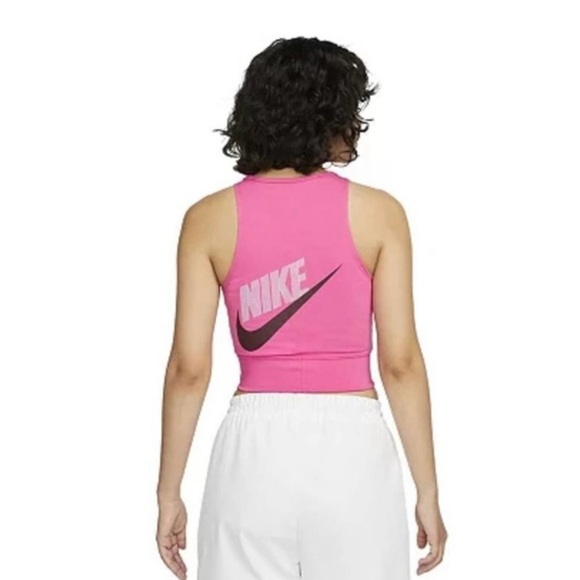 Nike women’s Tight Fit Sportswear cropped tank top. Pink XS NWT. Sport Tight Fit - Picture 2 of 9